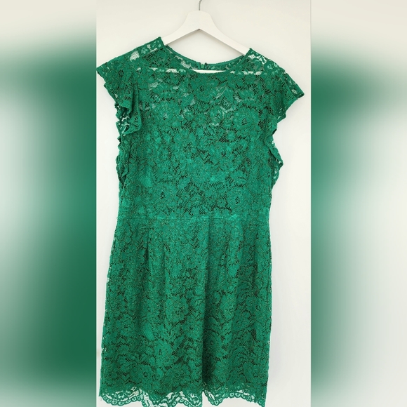 Ralph Lauren Women's Green Lace Dress - Picture 1 of 4